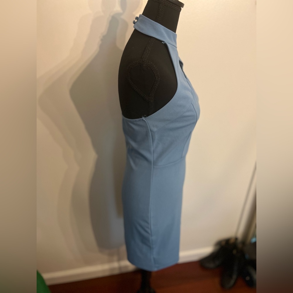 Charlotte Russe Blue Halter Dress Size M - Picture 8 of 11